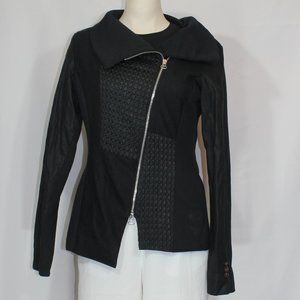 NWT Art Point women's   zipped asymmetric designer black  jacket size Small